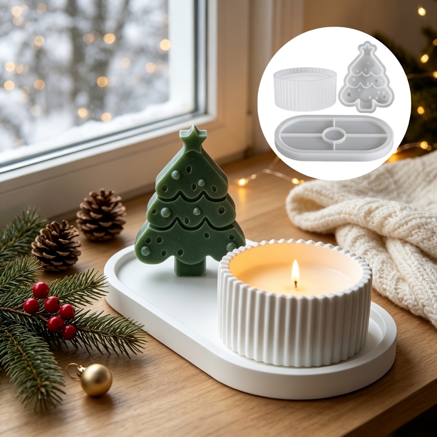 Candle Making Kit Wholesale - Set cetakan silikon resin 3-bagian untuk
