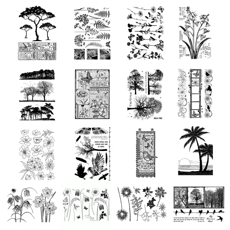 Candle Making Kit Wholesale - Stempel Transparan Motif Tanaman Terbaru 2025