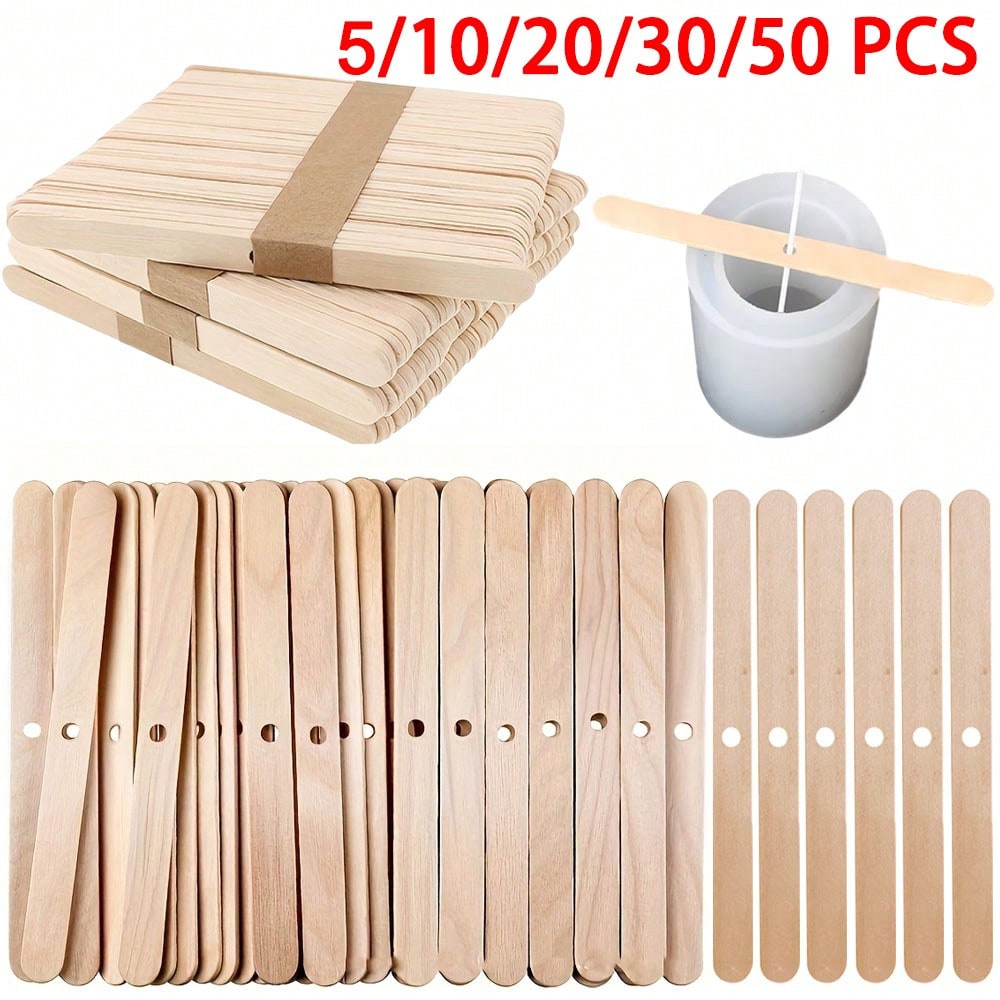 Candle Making Kit Wholesale - 5/10/20/30/50pcs Penyangga Sumbu Lilin Kayu 1