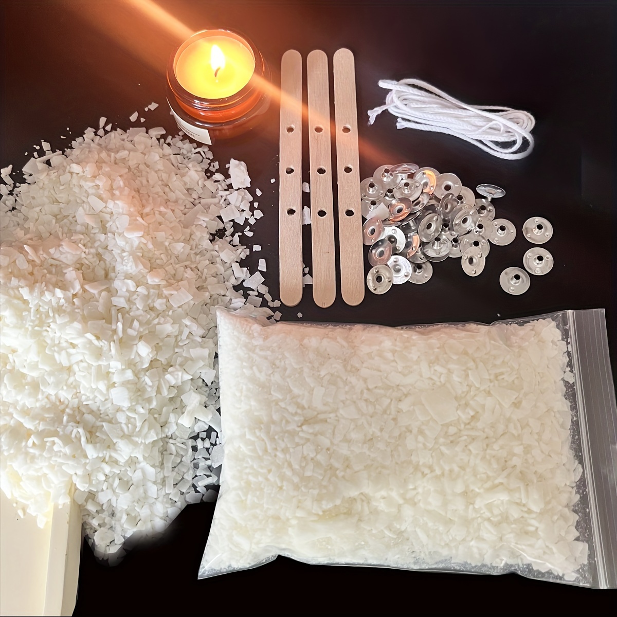 Soy Wax Pillar Blend - Kit pembuatan lilin 100G lilin kedelai