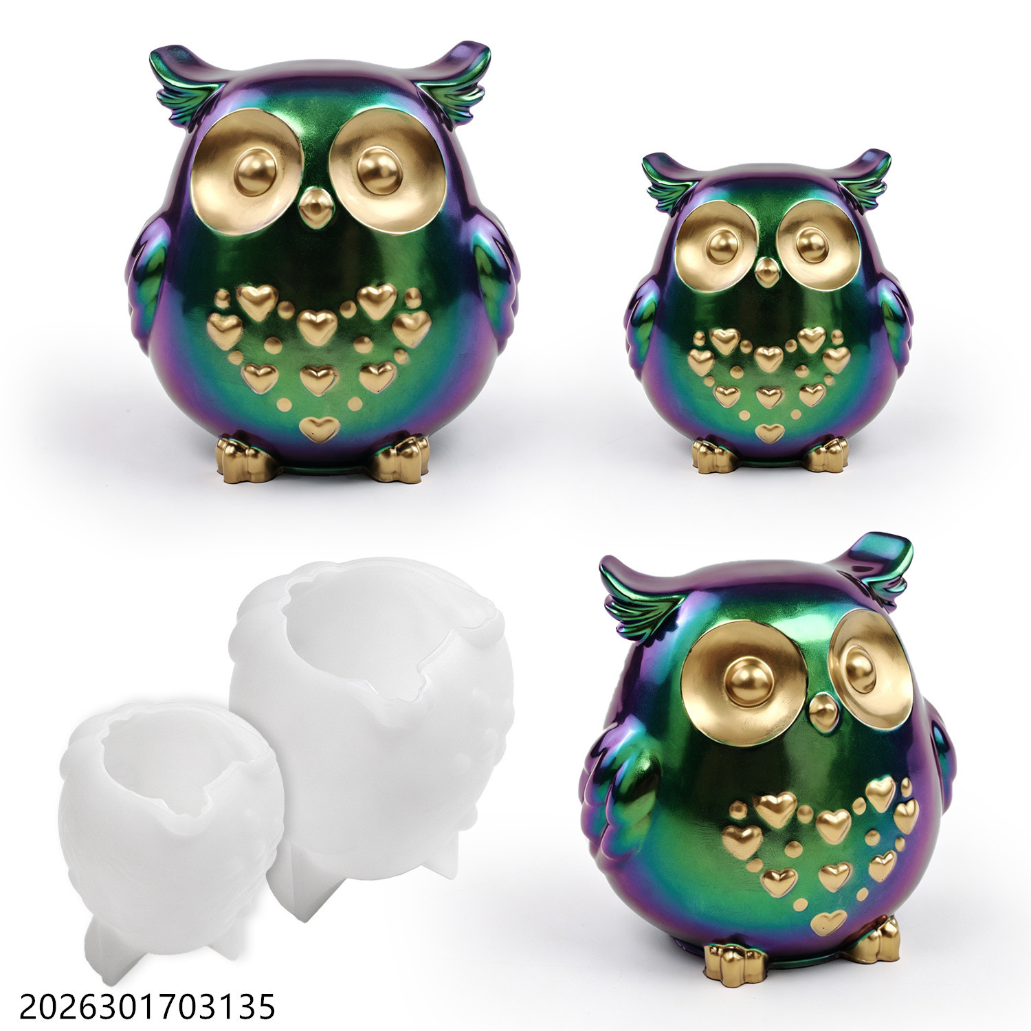 Candle Making Kit Wholesale - Cetakan Silikon Burung Hantu 3D Bentuk