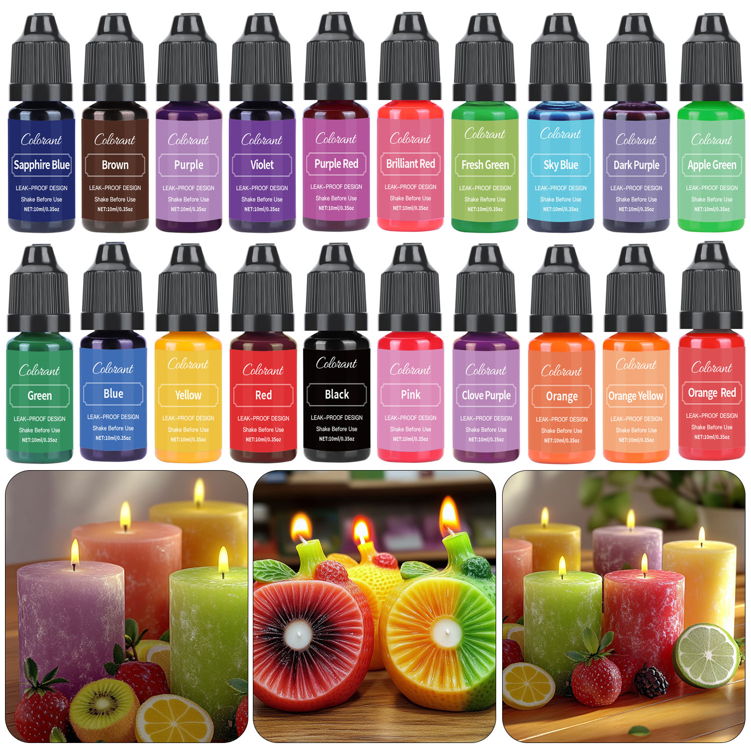 Pewarna lilin cair untuk lilin - Soy Wax Pillar Blend ulasan dan harga