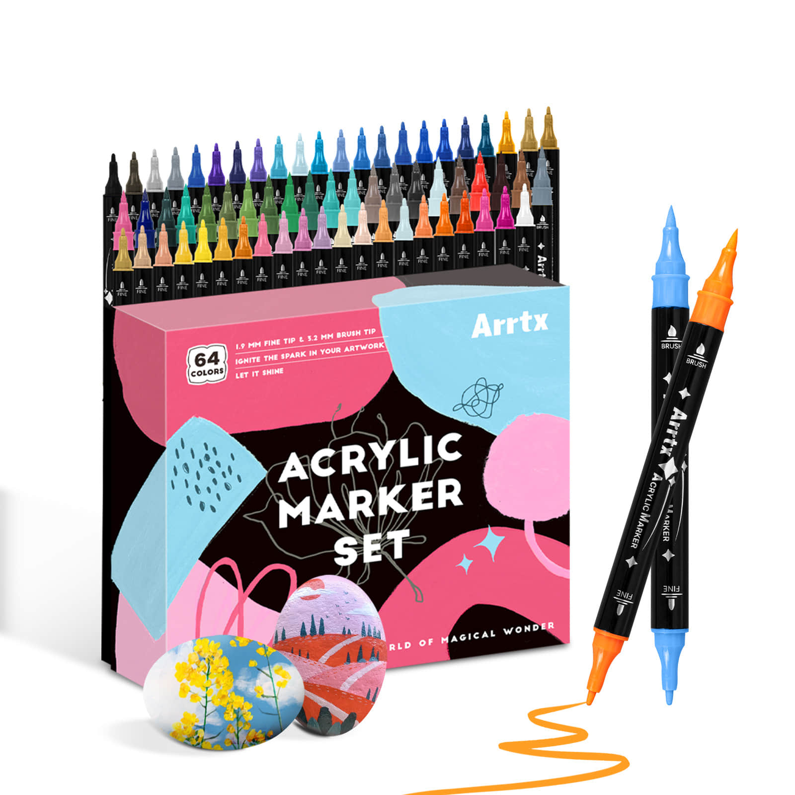 Arrtx 64 Warna Pena Cat Akrili - Copic Marker Classic ulasan dan harga