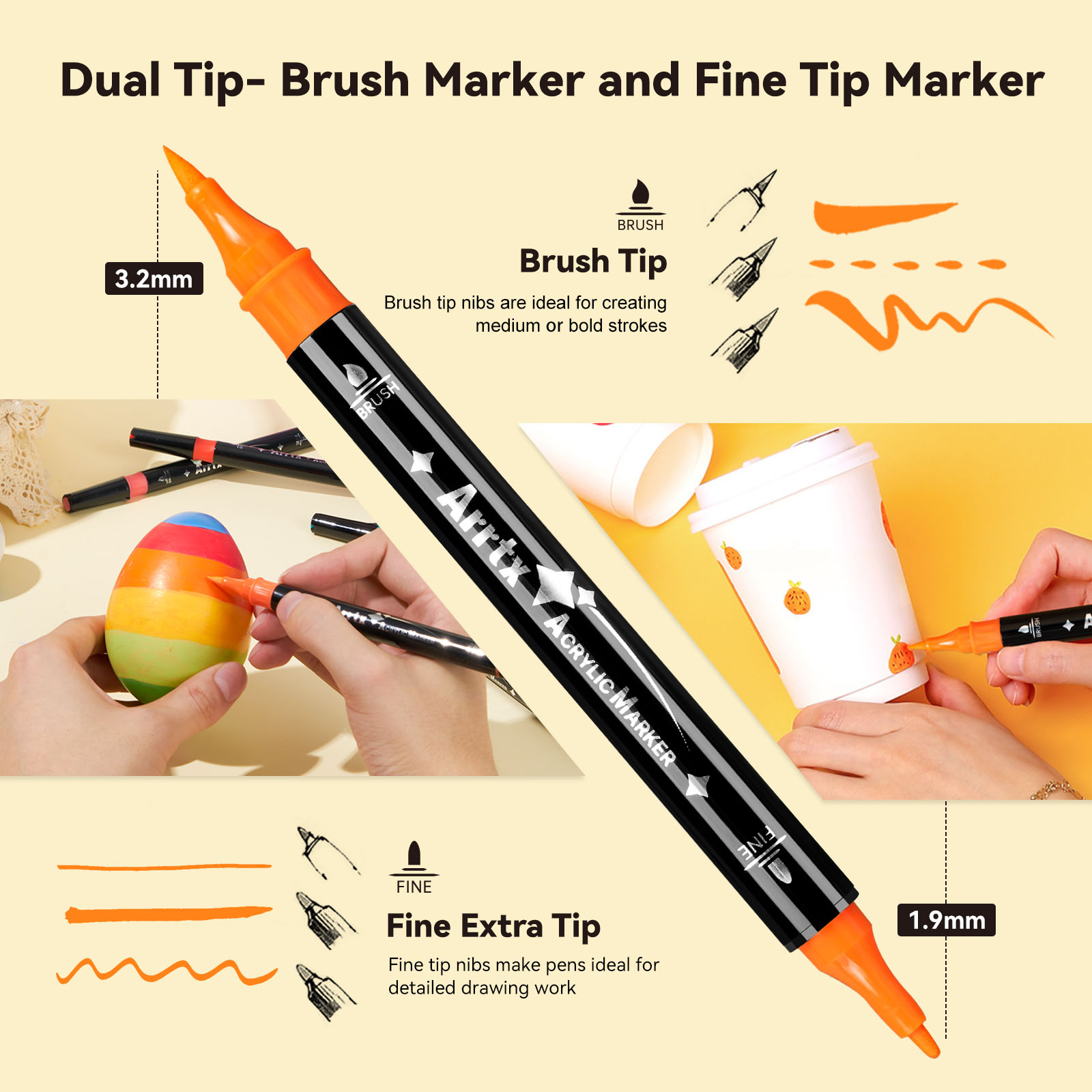 Arrtx 64 Warna Pena Cat Akrili - Copic Marker Classic ulasan dan harga