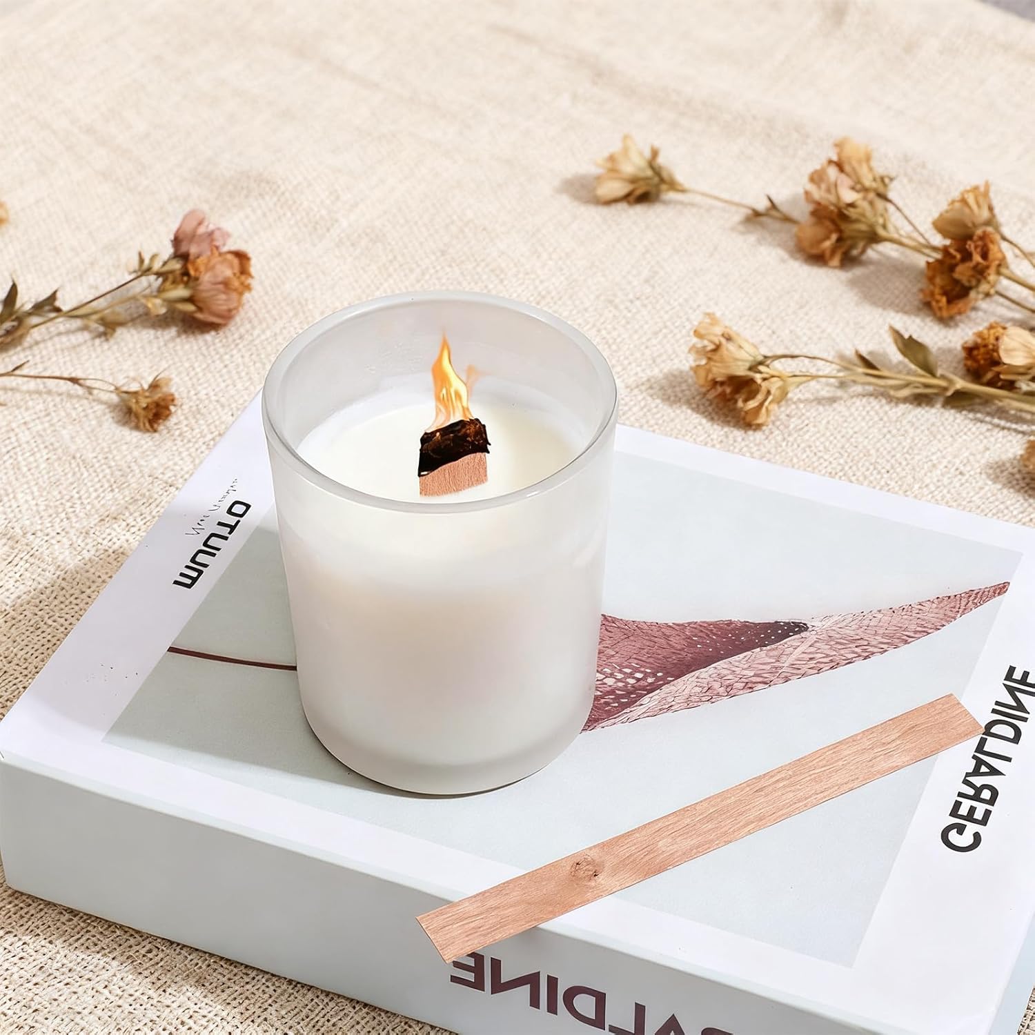 60 Buah Sumbu Kayu untuk Pembu - Soy Wax Pillar Blend ulasan dan harga