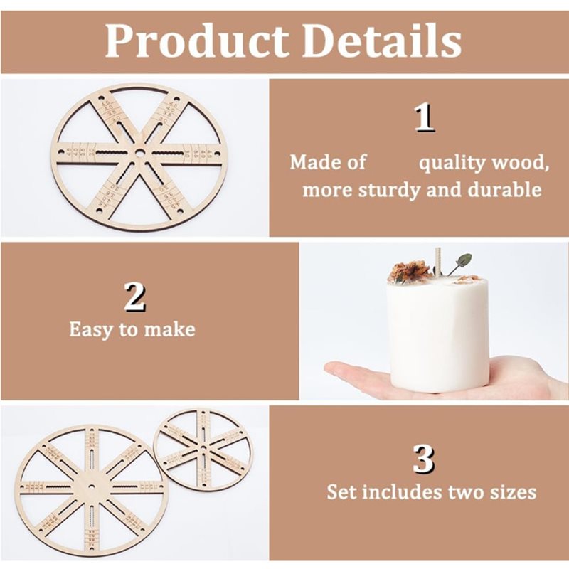 ABUI-Wick Holders 2Pcs Set Ala - Candle Making Kit Wholesale ulasan dan harga